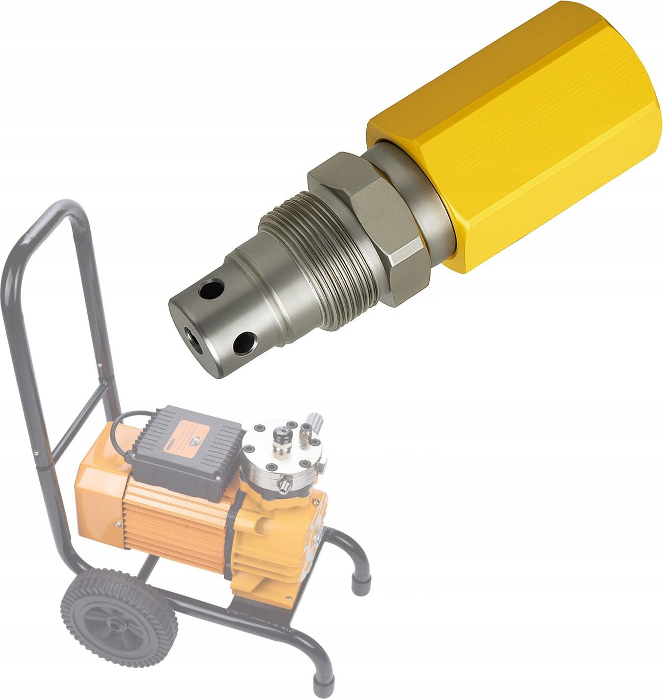 ROSFIX Overloopventiel Set Spuitaccessoire met Precisie Regeling, 22 MPa, RVS en Aluminium