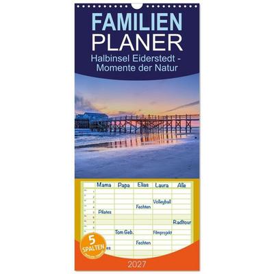 Familienplaner 2027 - Halbinsel Eiderstedt - Momente der Natur mit 5 Spalten (Wandkalender, 21 x 45 cm) CALVENDO