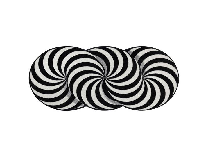 Fuß- & Sauberlaufmatte Infinity Swirl 60 x 0 x 140cm Schwarz/Weiß