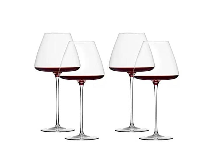 HJXGQJM Rotweingläser Groß Bauchig 4er Set, Bleifreie Transparente Weinkelche, Burgunderkelch, Ideal for Familien, Restaurants Und Versammlungen,Weißweingläser,Rotweingläser 800ml Weingläser