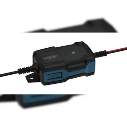 Ansmann BC 6-12V/1A 5-Stufen Kfz-Ladegerät mit automatischer Spannungserkennung für 6V und 12V Blei-Säure-, Blei-Gel- und Blei-Vlies-Batterien