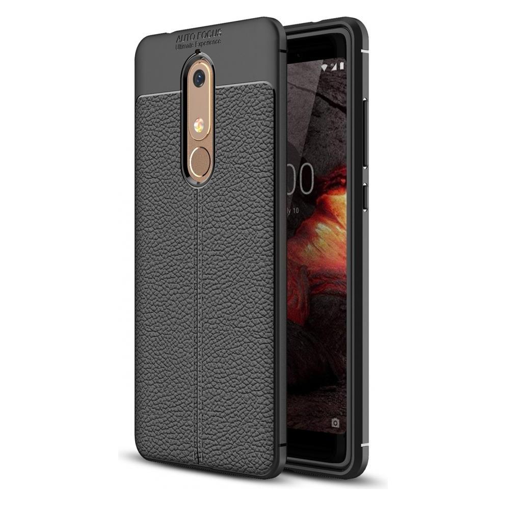 Screenguard Nokia 5.1 Hülle Leather Design TPU Cover (Nokia 5.1) (00024625)