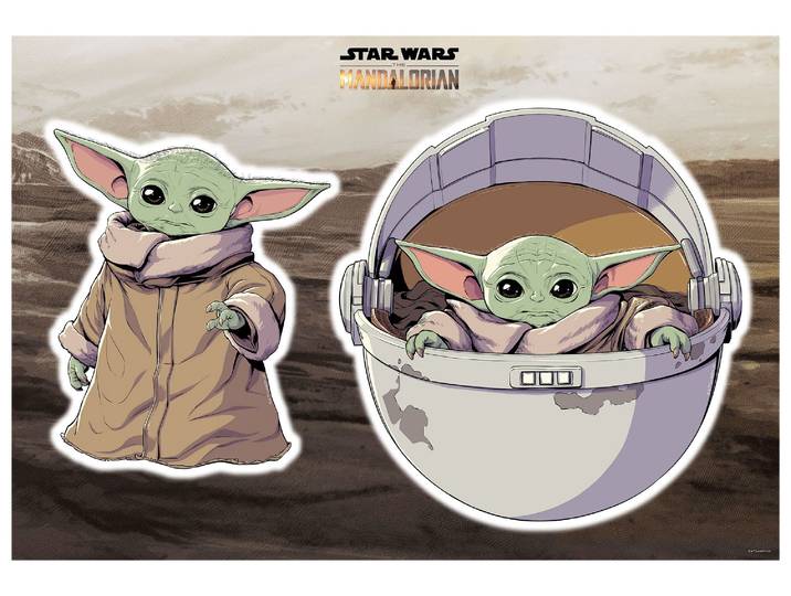Wandtattoo KOMAR Star Wars The Child - Grösse 50 x 70 cm , bunt, B:50cm H:70cm, Folie, Wandtattoos, Wandtattoo, selbstklebend, Wandsticker, Kinderzimmer