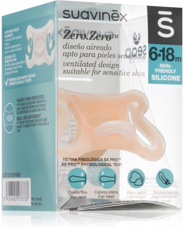 Suavinex Zero Zero Physiological Teat tétine 6-18 m 1 pcs