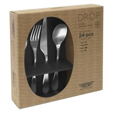 Pintinox Příbor sada 24 kusů DROP SATIN, kompaktní krabice (24 Stk., Besteck Set) (477016)