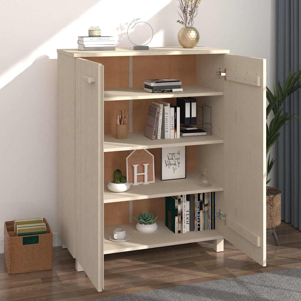 vidaXL Zapatero HAMAR madera pino maciza marrón miel 85x40x108 cm Marrón