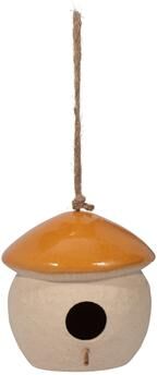 "Sagebrook Home Ceramic Round Bird Feeder - 6"" x 6"" x 6"""