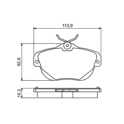 Bosch Bremsbelagsatz, Scheibenbremse [Hersteller-Nr. 0986494243] für Citroën