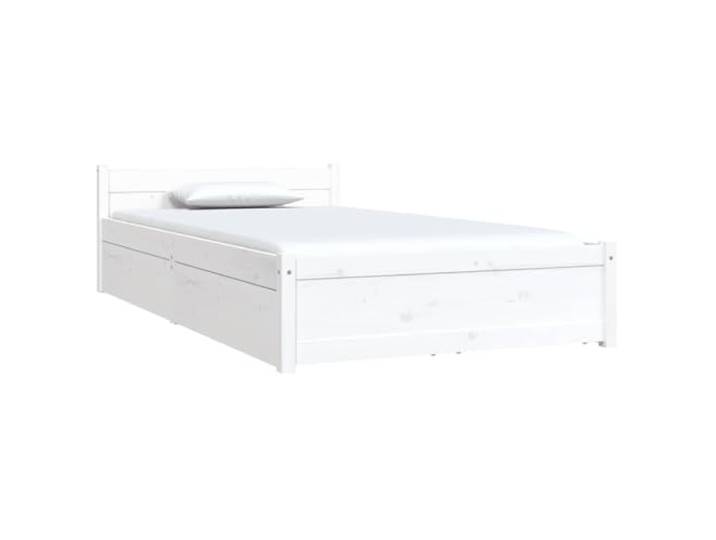 vidaXL Bett mit Schubladen Weiß 90x200 cm