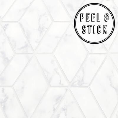 Transform Marble Geo Peel and Stick Wallpaper