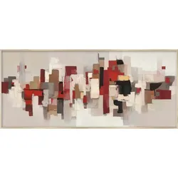 EUROART Wandbild 55 x 115 cm Energetic I Kunststoff Beige
