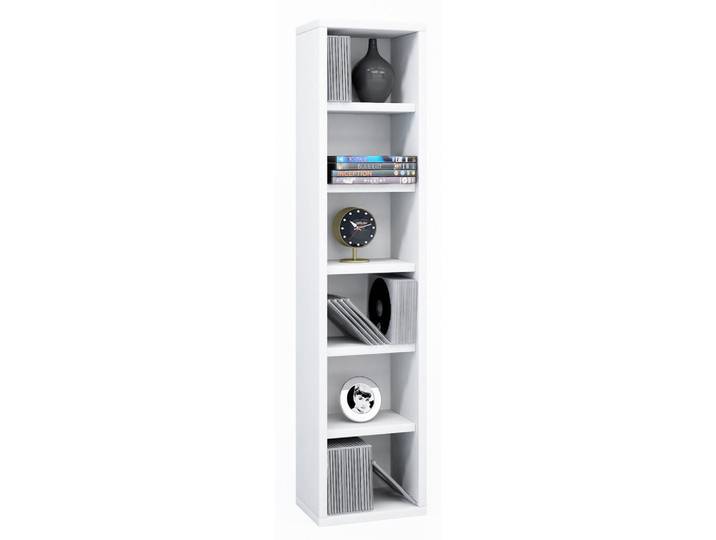 Mid.you Cd-Regal, Weiss, Holzwerkstoff, 5 Fächer, 21x91.5x20 cm, Wohnzimmer, TV Möbel, CD-Regale