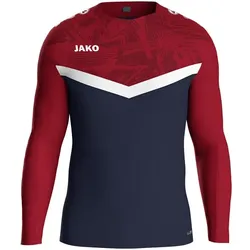 Jako Sweat Iconic - marine/chili rot - XL