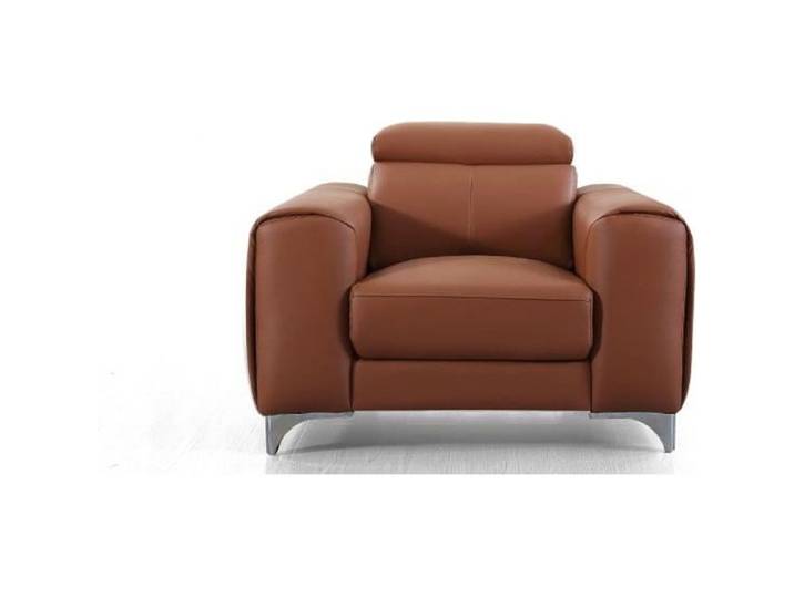 Fauteuil cuir Design ZAARA - Cognac