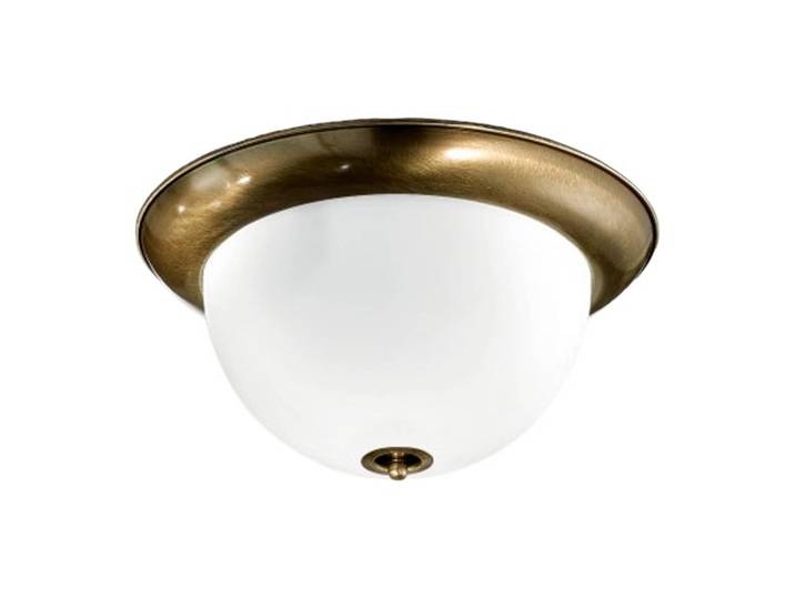 Cremasco Deckenlampe GALLERIA, dimmbar, bronze / altmessing, für Wohn- / Esszimmer, Glas, Deckenlampe