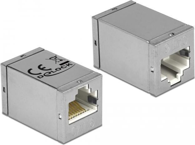 Delock 86250 RJ45 Adapter Cat6 Geschermd Bu/Bu