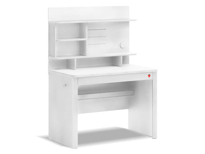 Schreibtisch Varia White Niedrig mit Aufsatz