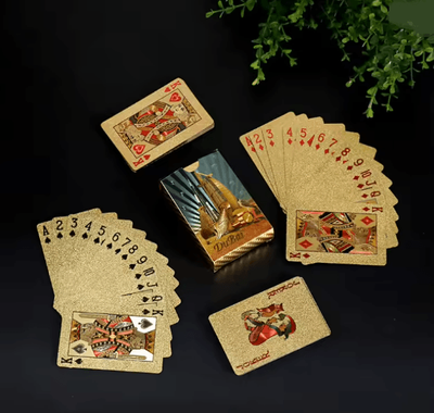 Inspire Essentials 24K Gold Waterproof Playing Cards Luxury Plastic Poker Deck dubai