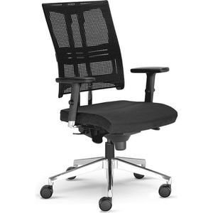 Nowy-Styl Net Motion Bürostuhl, Stoff / Netz schwarz, mit Armlehnen