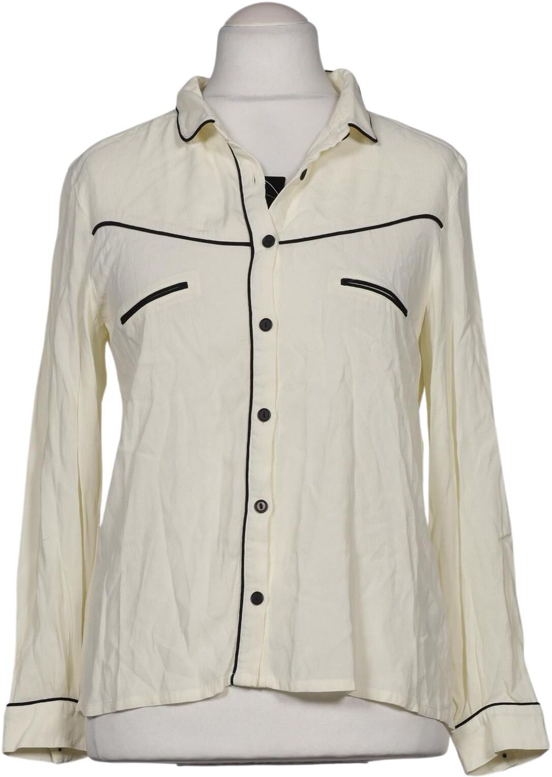 ba&sh Damen Bluse, Cremeweiß, Gr. L, Viskose - Second Hand