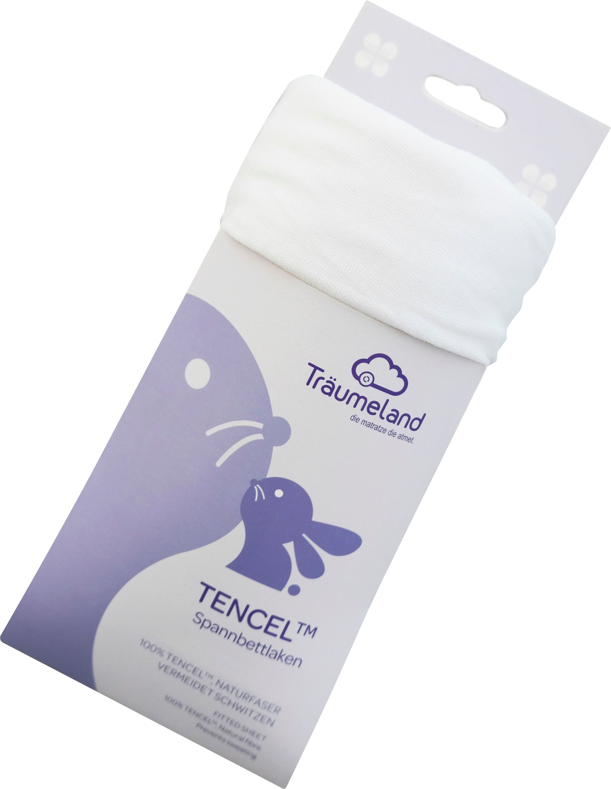 Bettlaken TRÄUMELAND "hochwertiges Spannbetttuch aus Tencel", weiß, B:40cm L:90cm, Tencel, Obermaterial: 100% Lyocell (TENCEL™), Bettlaken, Bettlaken, Tencel sorgt für ein besonders trockenes, gesundes Schlafklima