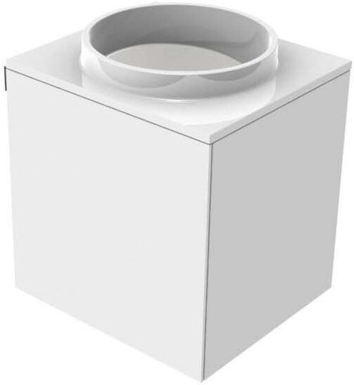 Emco Asis 958227414 Gäste-Waschtisch (Mineralguss), 450 mm Türgriff rechts, ohne Armaturenbohrung