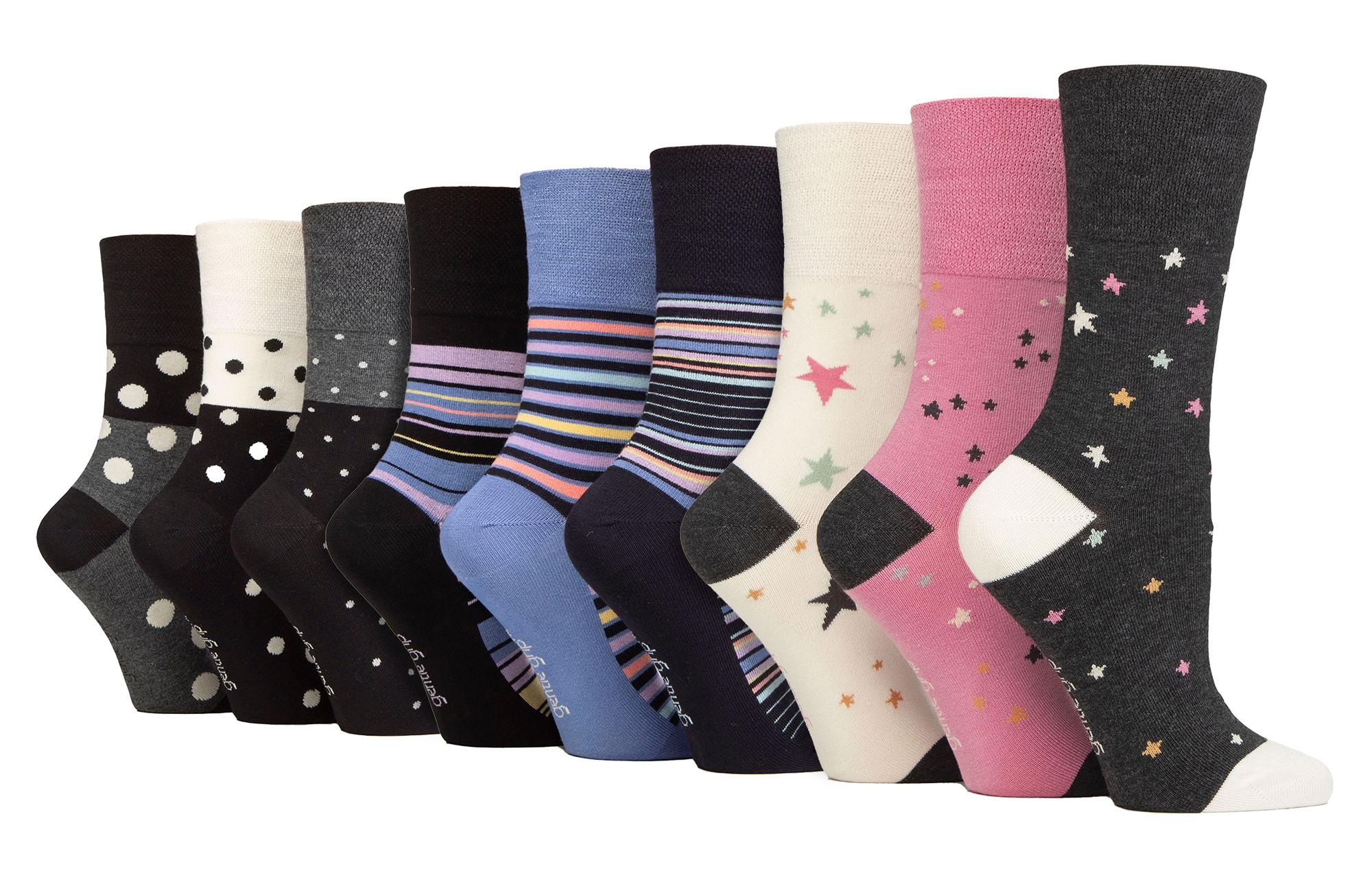 Gentle Grip - Dames 9 Pak Bamboe Sokken - SOLRM394041