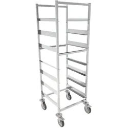 Becherwagen für selbstbedienung kapazität 7 körbe 500x500 - 625x640x1720 mm - 91071620 Eurast