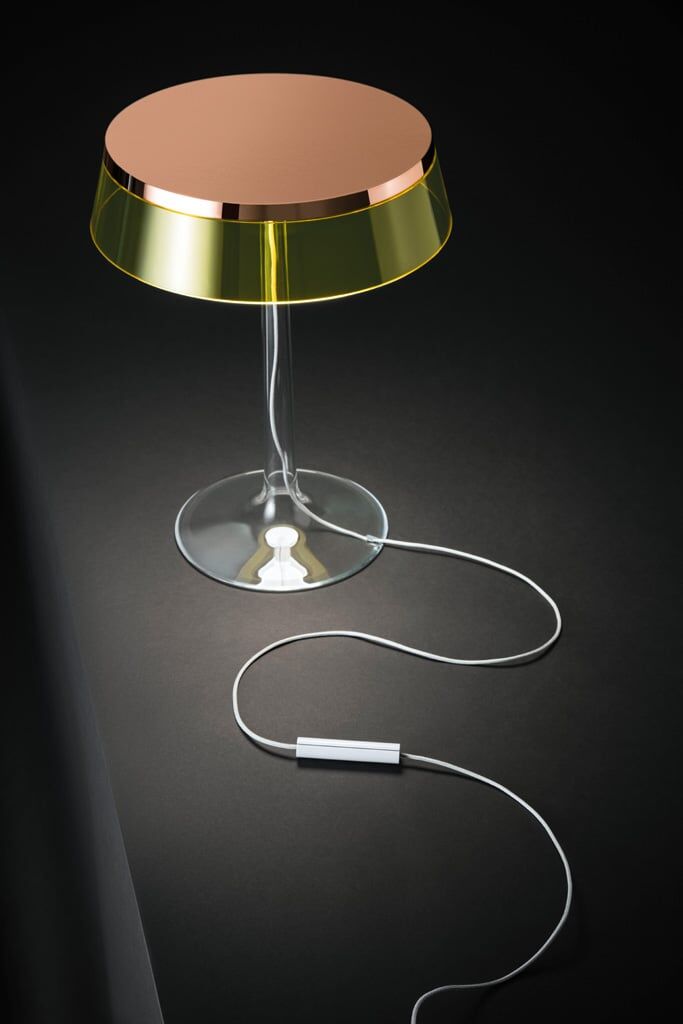 Flos Bon Jour Tischleuchte (Gestell weiß, Schirm transparent) Gestell weiß   Schirm transparent