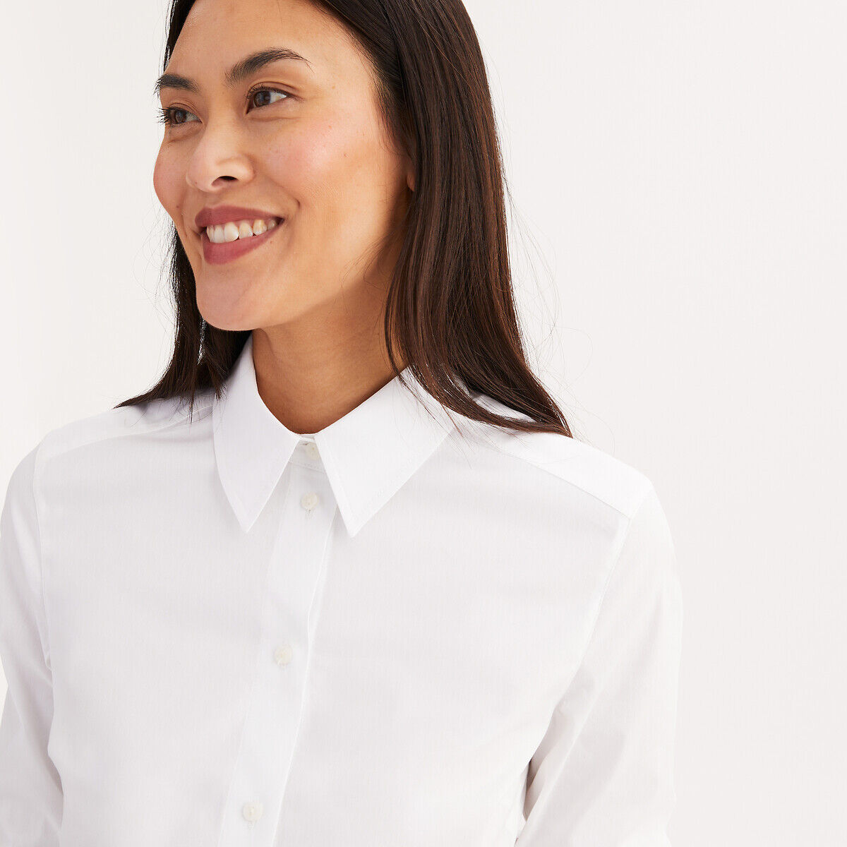 ANNE WEYBURN Chemise, coton stretch, manches longues