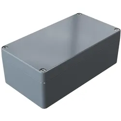 Rose Electronics Gehäuse Aluminium 120x220x80 011222080, Elektronikzubehör + Gehäuse, Grau