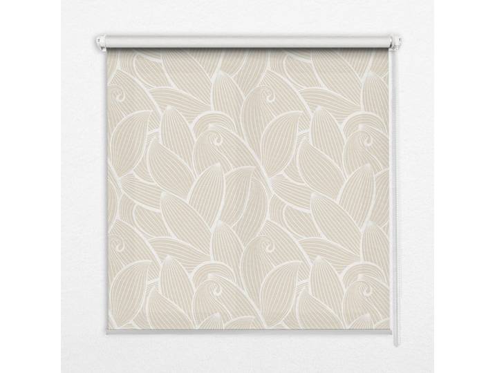 Tulup Verdunkelungsrollo 100x100 cm Blätter, Grau, 100x100 cm, Heimtextilien, Vorhänge, Rollos, Rollos blickdicht
