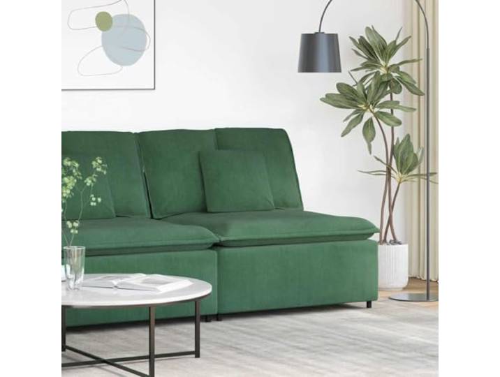 APXESS Modulares Sofa Mittelmodul mit Kissen Dunkelgrün 100 cm Cordstoff-Polsterung, Stabiler Metallrahmen, Individuell kombinierbar
