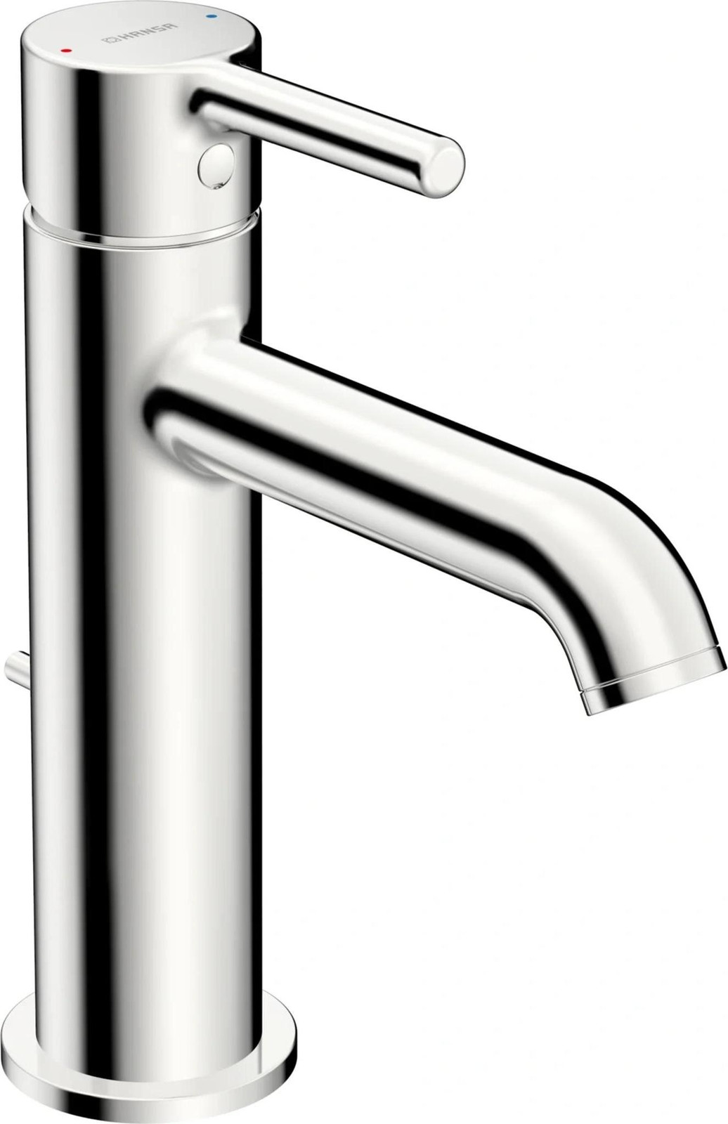 Hansa HA EHM VANTIS Style 5438 wastafelmengkraan voor laag druk met afvoerputje en trekstang, chroom