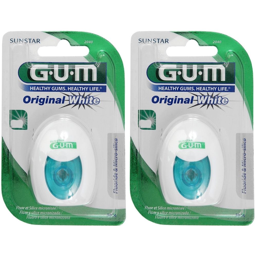 GUM Original White Zahnsei x2 2x30 m