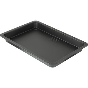 Zenker Backblech Black Metallic Pflaumenkuchen, aus Stahlblech, 42 x 29 cm, Rand 4 cm hoch, antihaftbeschichtet