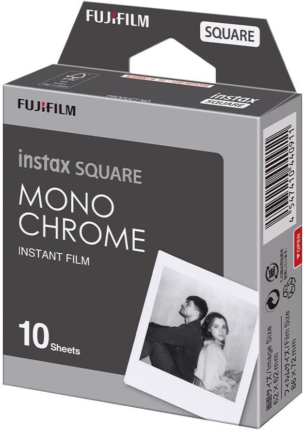 Fujifilm instax SQUARE Instant Film Monochrome – 10 Shot Pack
