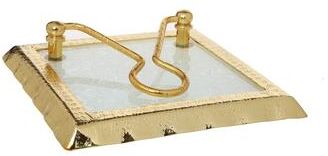 Classic Touch Napkin Holder with Gold Rim