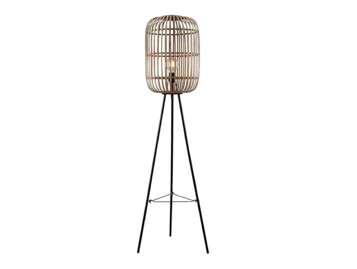Lindby Tripod Stehlampe Canyana (Landhaus, Vintage Rustikal) aus Holz (1 flammig E27) - Stehleuchte Floor Lamp Standleuchte Wohnzimmerlampe Wohnzimmerleuchte