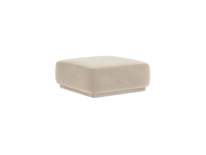 Design Sitzpouf „Louis“ Samt Beige CXL by Christian Lacroix