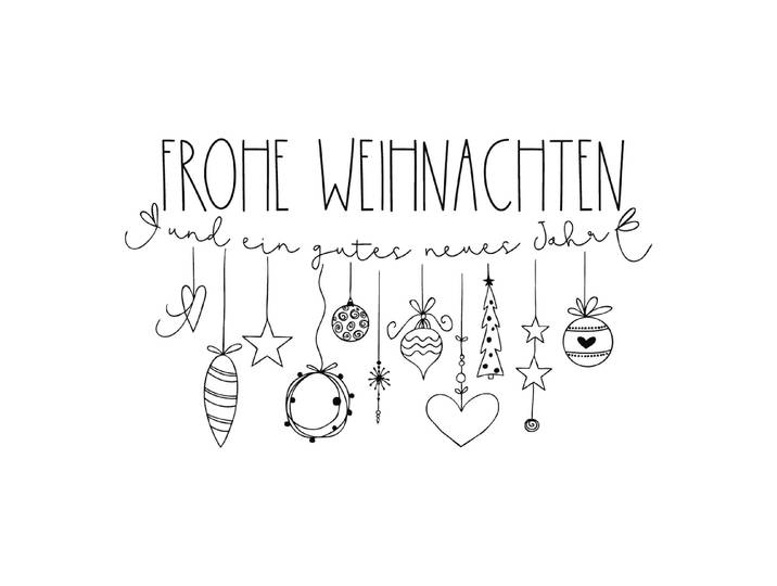 Rayher Holzstempel Frohe Weihnachten Girlande 6 × 10 cm
