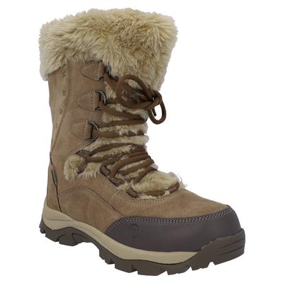 Winterstiefel HI-TEC "Moritz WP 200", Damen, Gr. 39, braun (lt braun), Leder, mehrfarbig, Schuhe Winterstiefel, Snowboots, Winterboots, Winterschuhe, mit 200g Thinsulate Isolierung