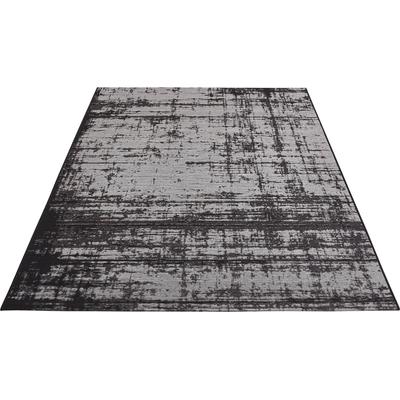 Teppich LUXOR LIVING "Panama, LAGERRÄUMUNG", grau, B:123cm H:5mm L:180cm, Polyester, Polypropylen, Teppiche, Teppich, Flachgewebe, modernes Design, In- und Outdoor geeignet