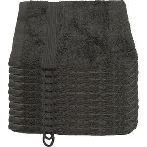 Julie-Julsen Waschlappen anthrazit, 15 x 21 cm, Waschhandschuh, aus 100% Baumwolle, 550 g/m², 10 Stück