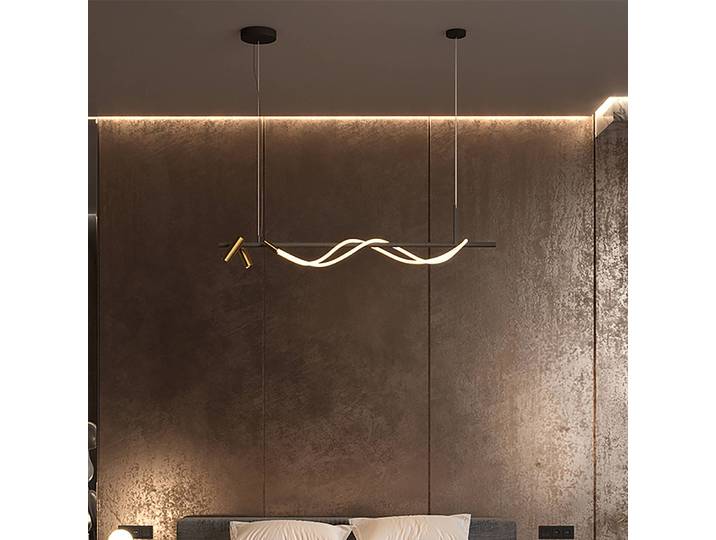 Applique murale LED Tau 18 x 150 x 140cm Noir Aluminium / Silicone LED Module LED