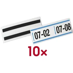Durable 10er-Pack Kennzeichnungstaschen »HARD COVER« magnetisch 1/2 A5 quer