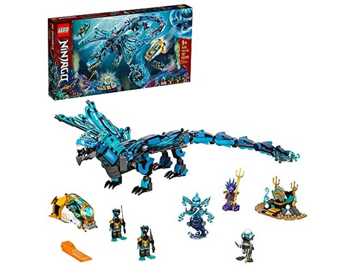 LEGO NINJAGO Water Dragon 71754 Building Kit; Battle Playset with Posable Ninja Dragon Toy and NINJAGO NYA; New 2021 (737 Pieces)