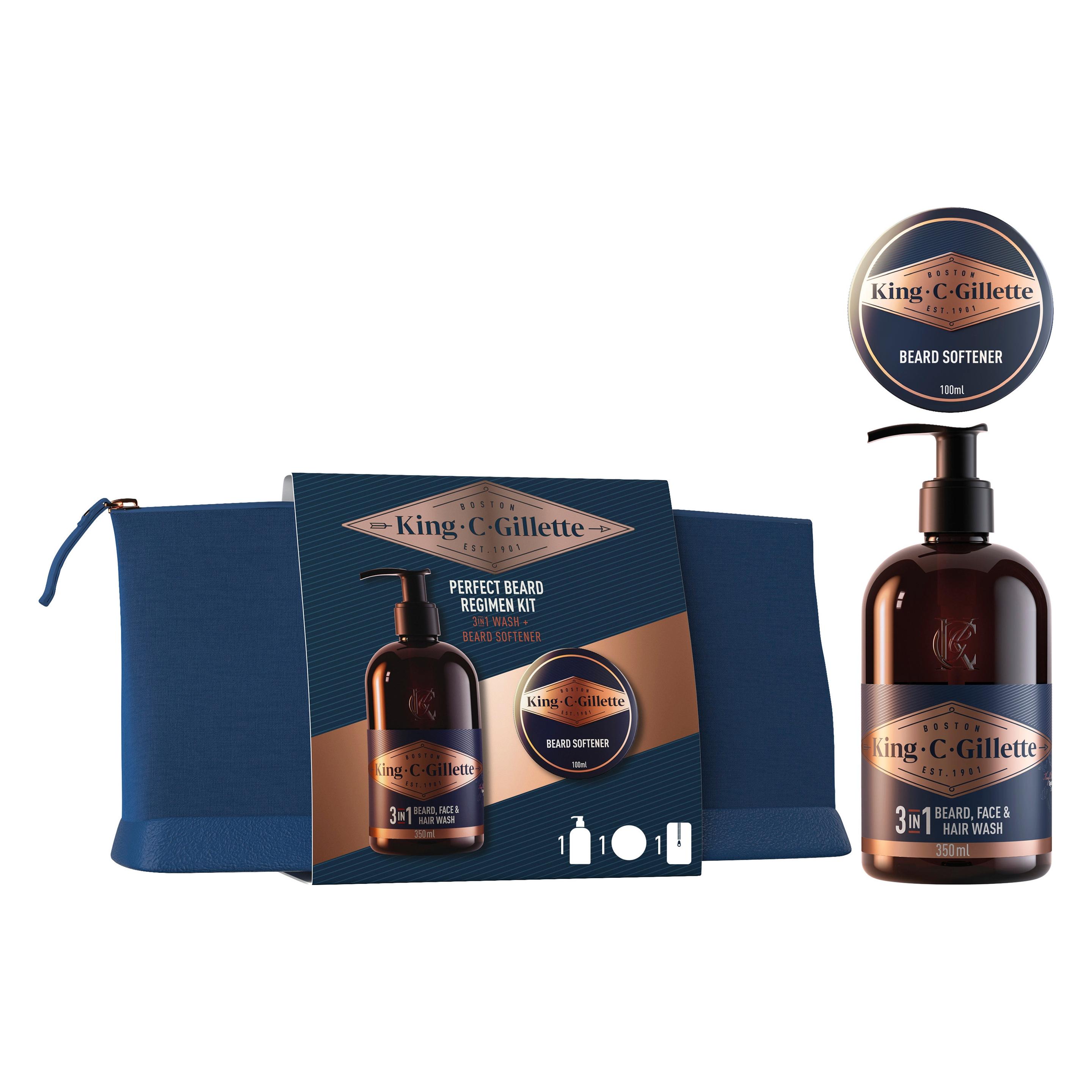Gillette King C. Perfect Beard Regimen Kit (100 ml) (8700216534284)