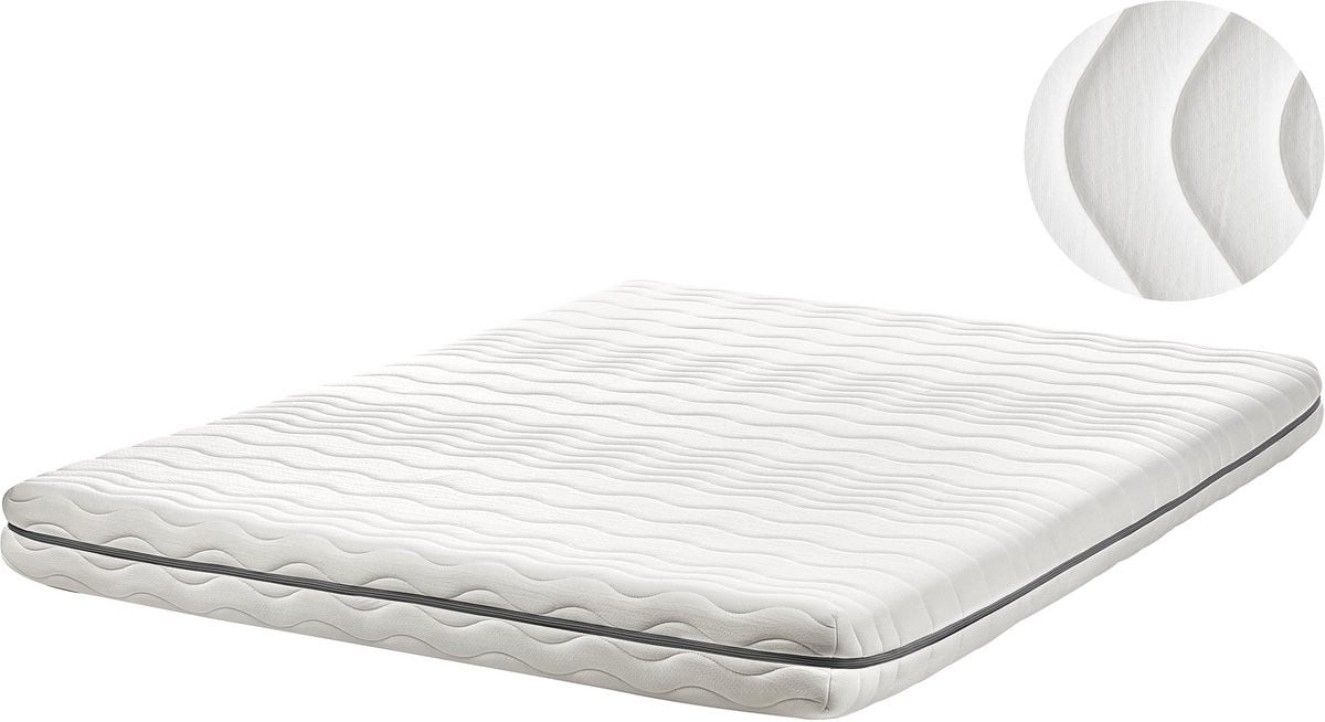 Beliani Traagschuimmatras voor volwassenen - Wit