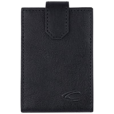 Kartenetui CAMEL ACTIVE "Discover", Herren, schwarz, Leder, clean, gepflegt, unifarben, Kleinlederwaren, innovatives Kartenetui aus fein genarbtem Ziegenleder mit RFID-Schutz